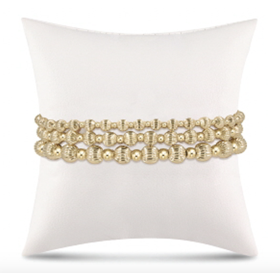 Diginity Grateful Gold Bead Bracelet