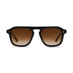 A pair of black Zander eyewear sunglasses with polarized lenses.