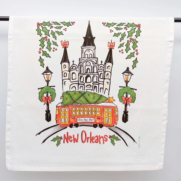 New Orleans Holiday Tea Towel