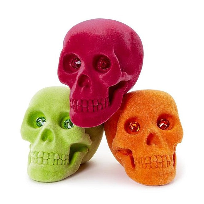 Gem-Eyed, Flocked Skull
