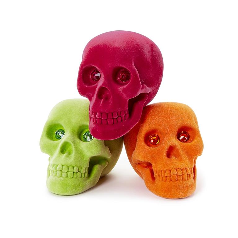 Gem-Eyed, Flocked Skull