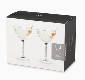 Raye Angled Crystal Martini Glasses