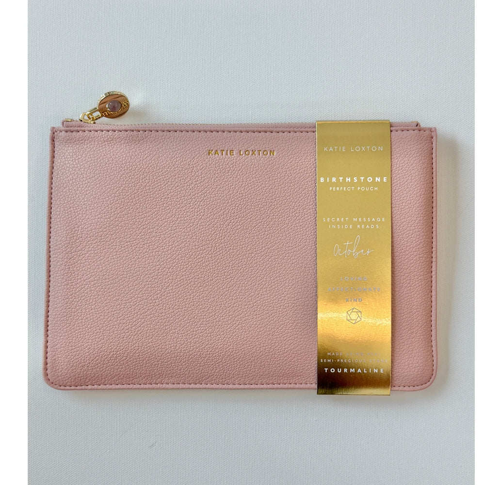 Birthstone Pouch - October - Pink