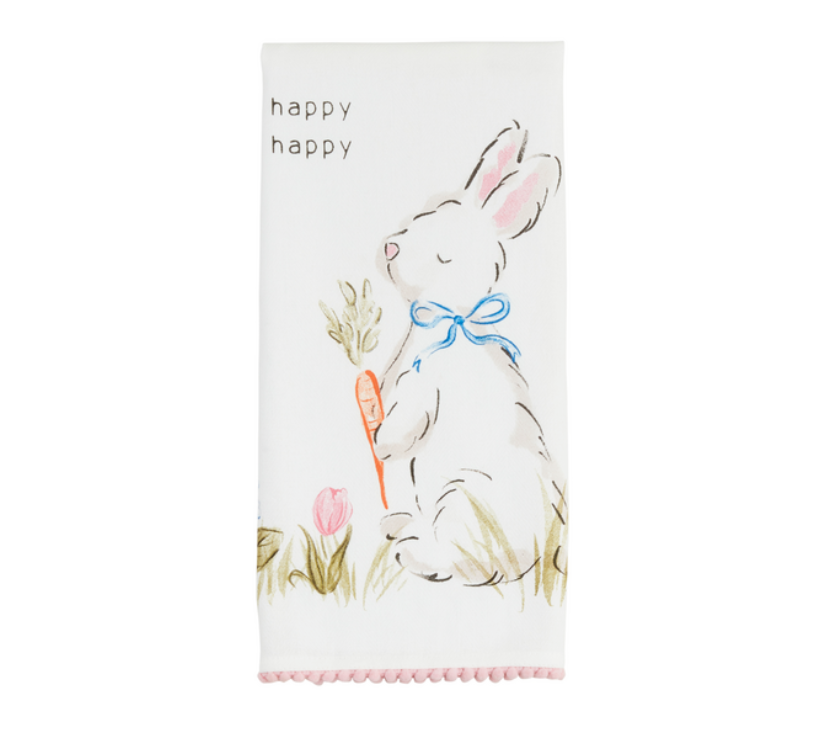 Happy Happy Bunny Tea Towel