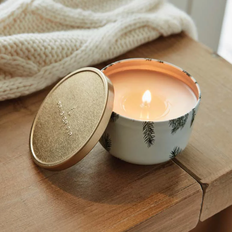 Frasier Fir Tin Candle Gold Lid