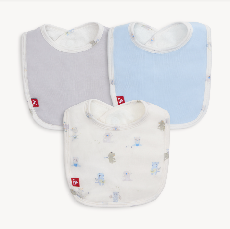 Blue Baby Beats Bib Set