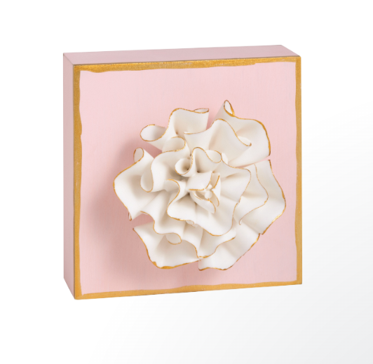 Pink Flower Plaque