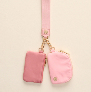 Duo Pouch Wristlet- Rose