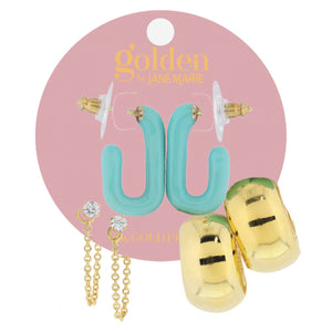 Golden Earrings Set