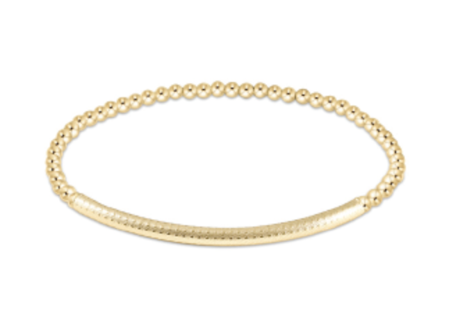 Classic 3mm Gold Bead Bliss Bar Texture