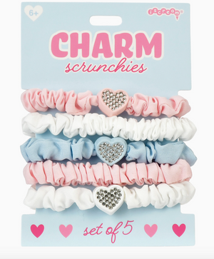 Heart Charms Scrunchie