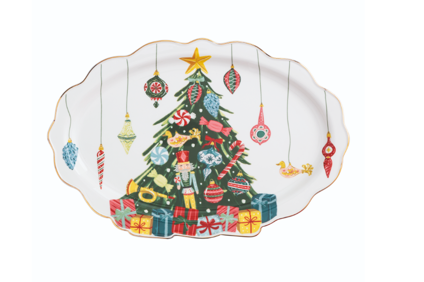 Christmas Tree Ornament Platter