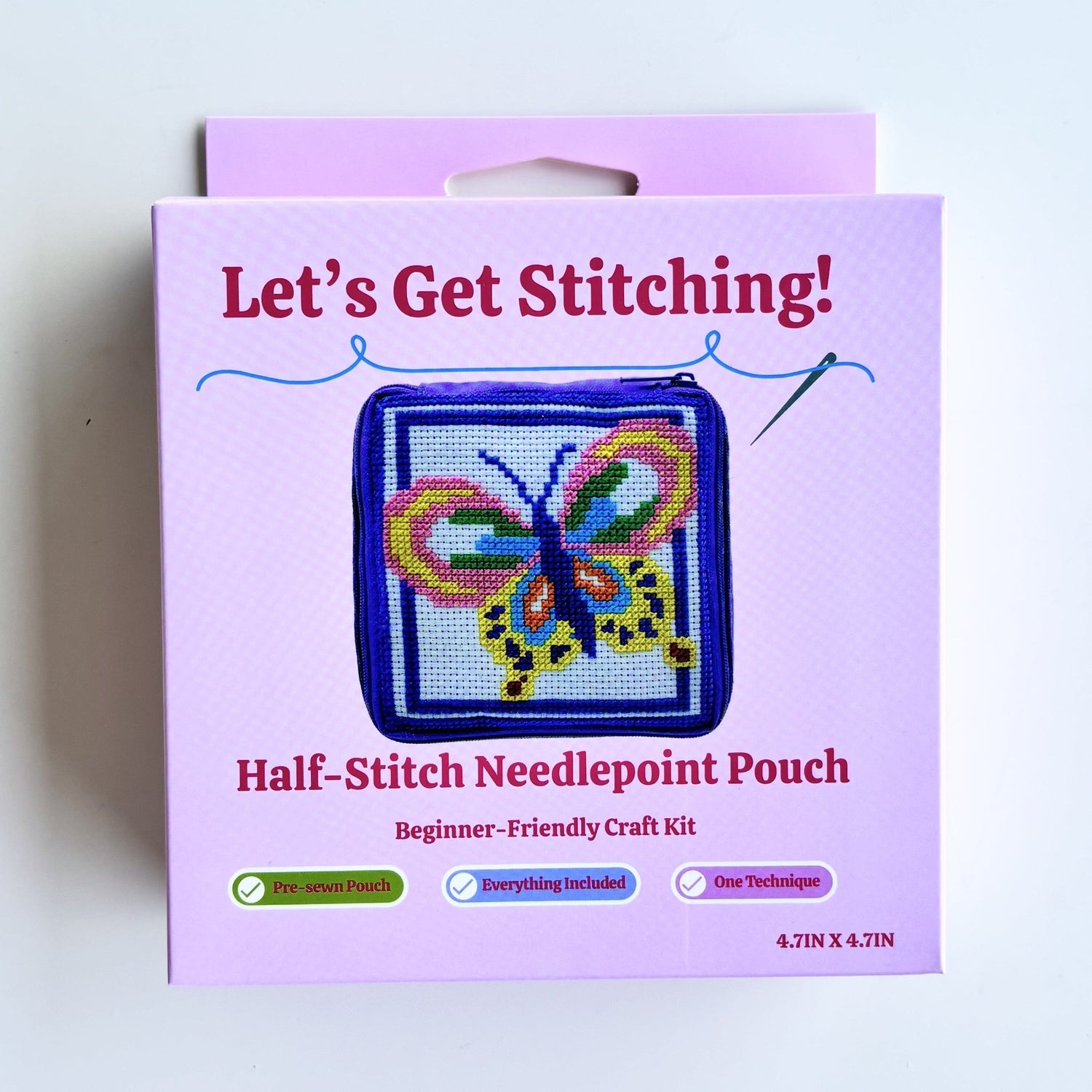 Butterfly Needlepoint Bag Kit