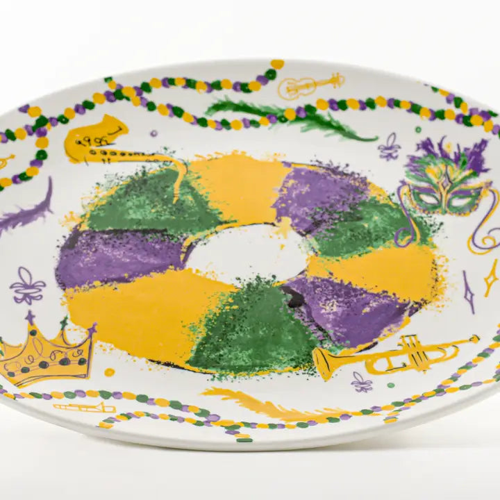 MG Mask King Cake Platter