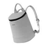 Light grey Corkcicle backpack cooler with black zipper