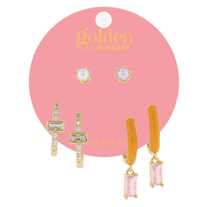 Golden Earrings Set