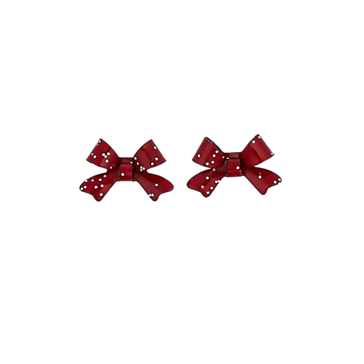 Bow Enamel Stud Earrings