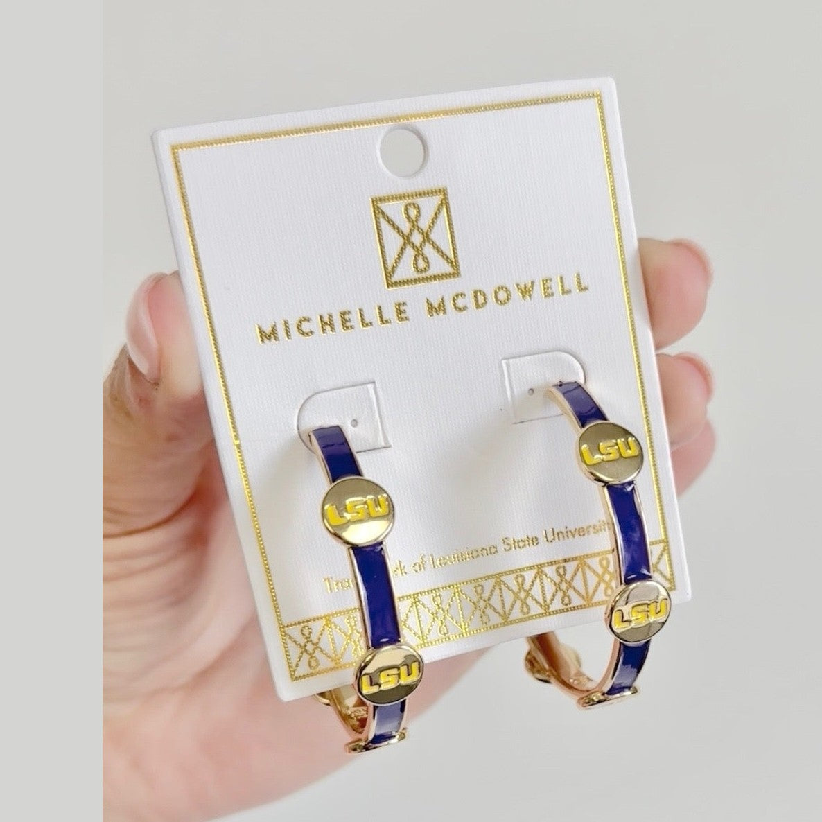 LSU Hoop Earrings