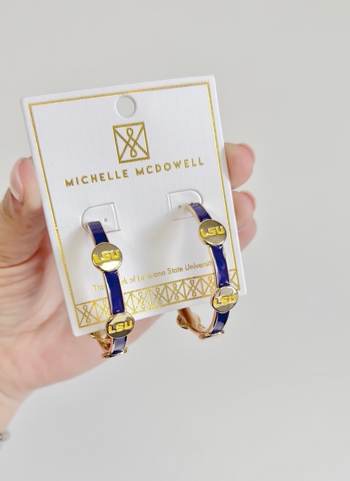 LSU Hoop Earrings