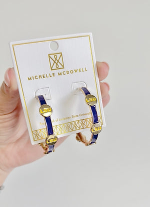 LSU Hoop Earrings