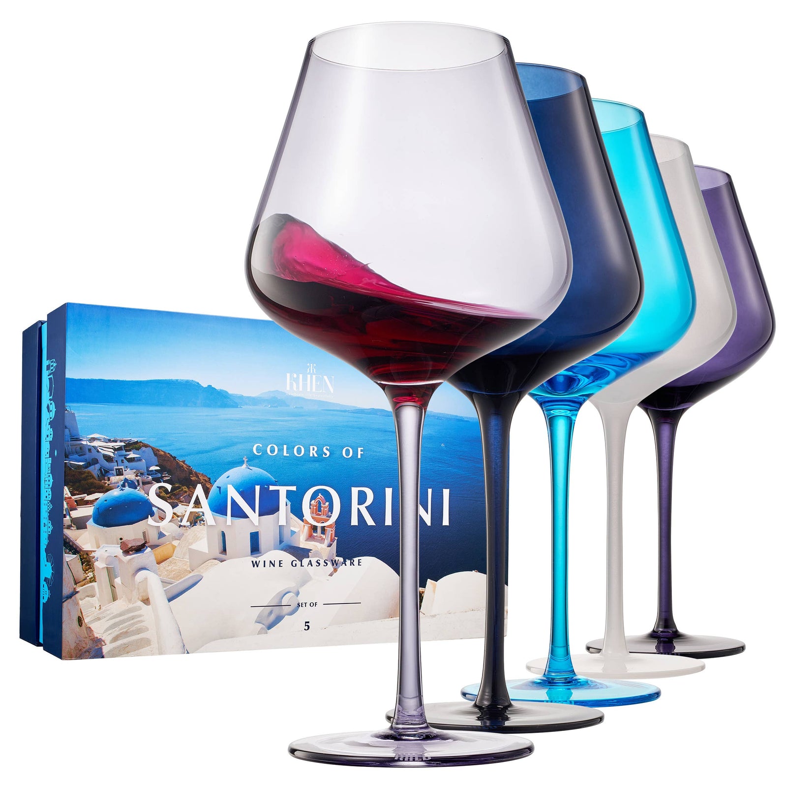 Colors of Santorini Glass Set