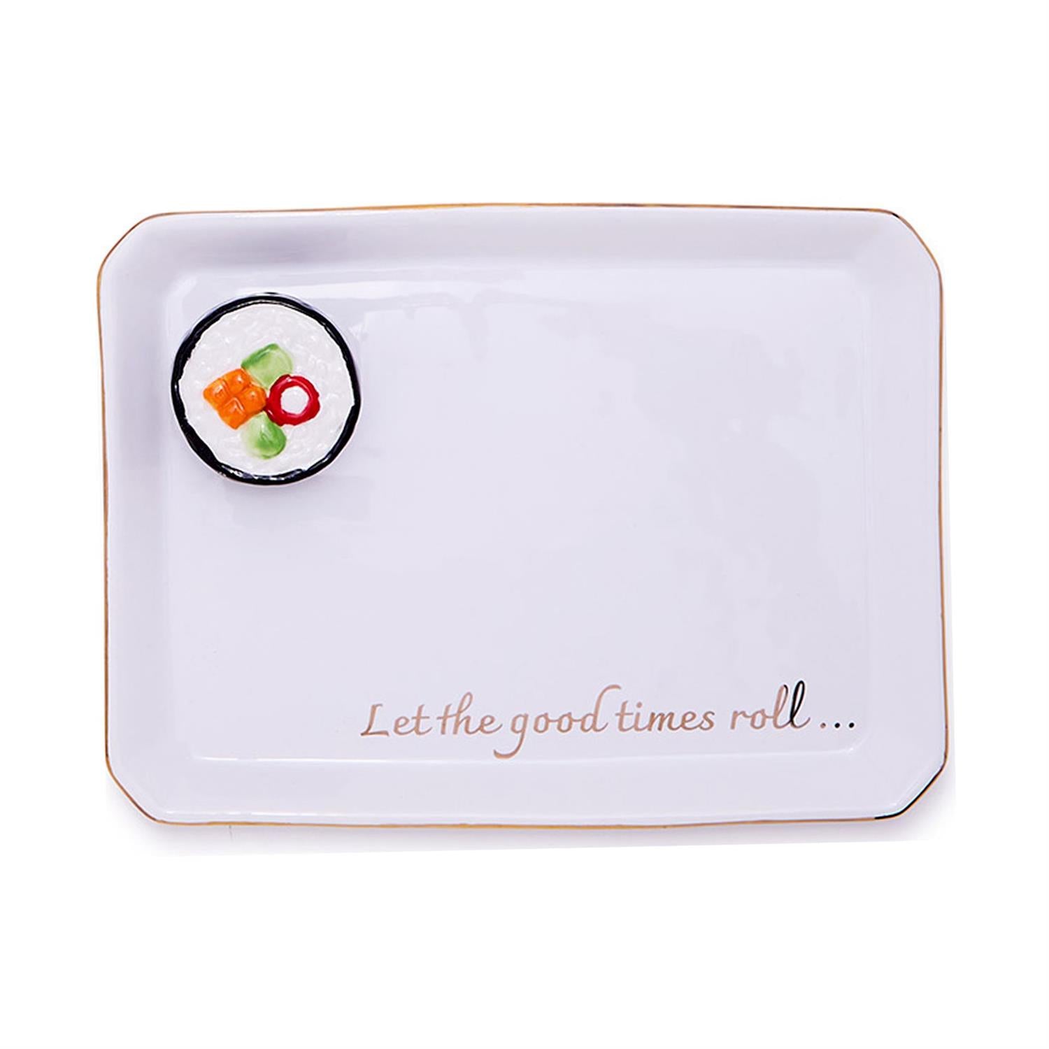 Sushi Icon Trinket Tray with Saying