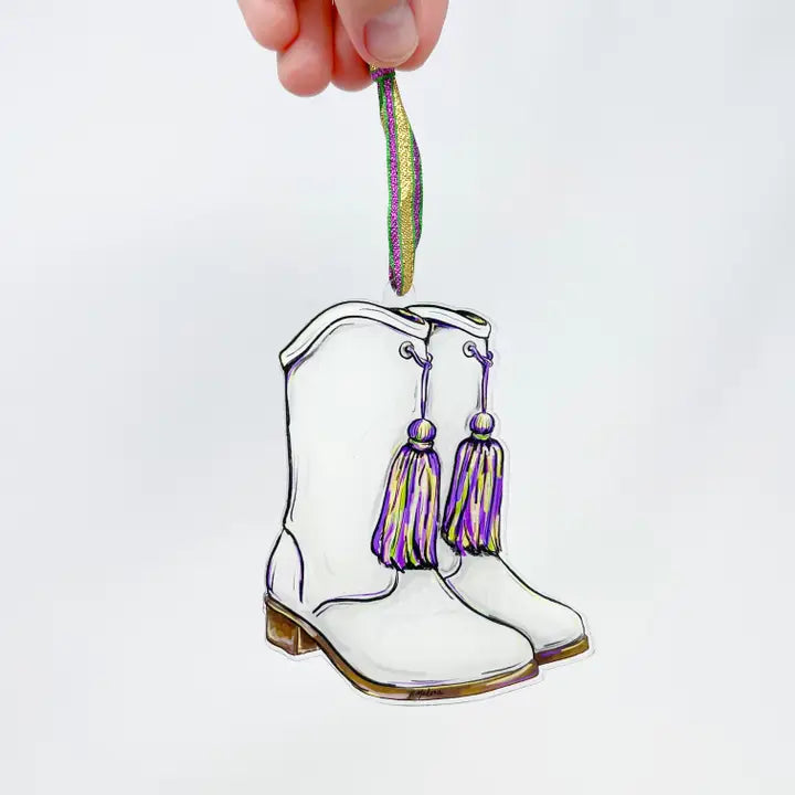 Acrylic Marching Boot Ornament