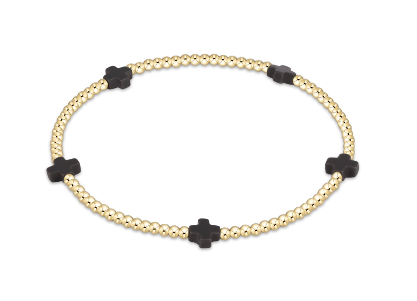 Signature Cross Small Gold Pattern 2mm