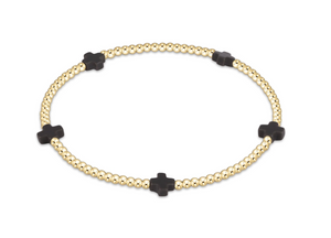 Signature Cross Small Gold Pattern 2mm