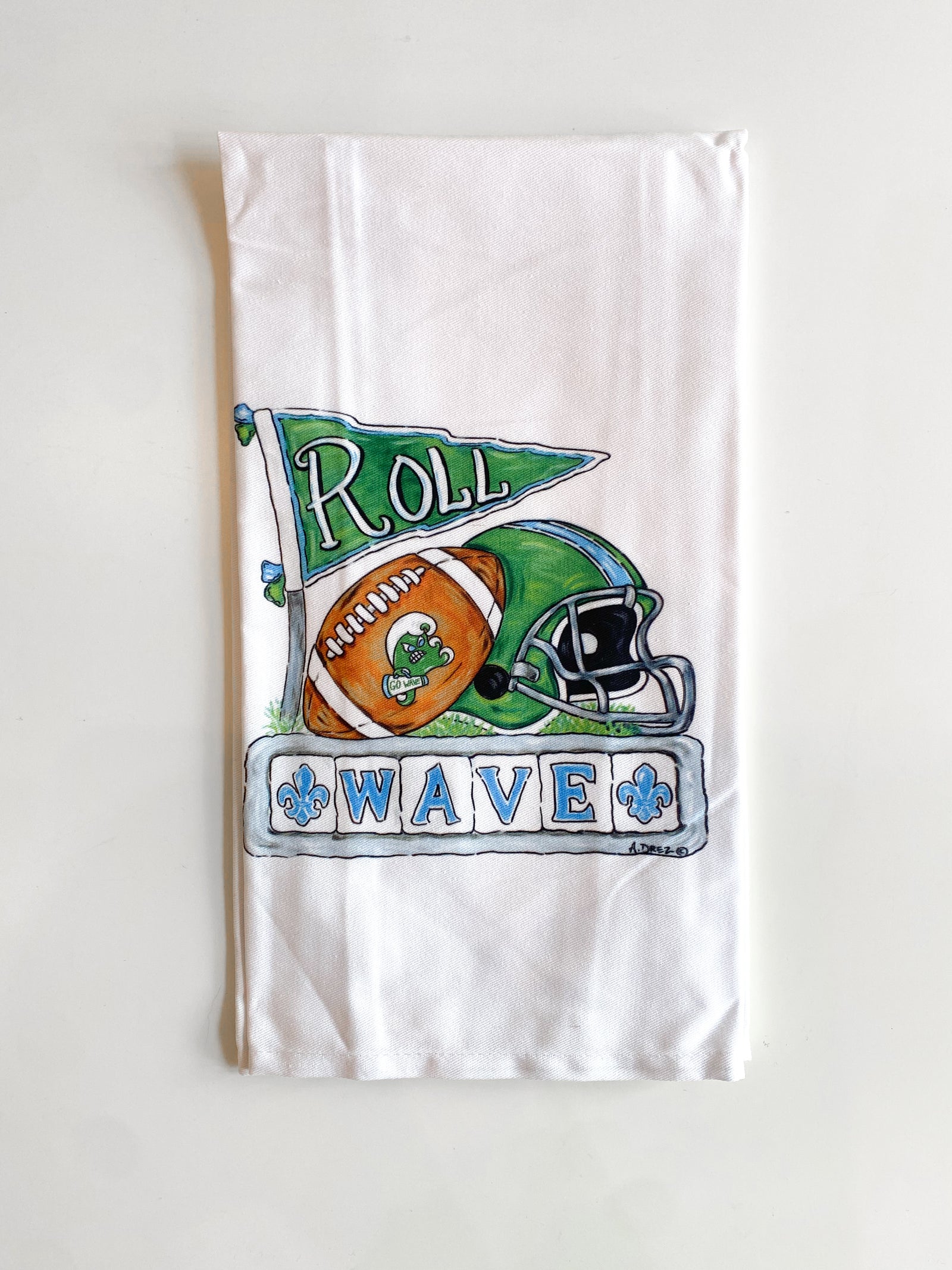 Tulane Collage Tea Towel