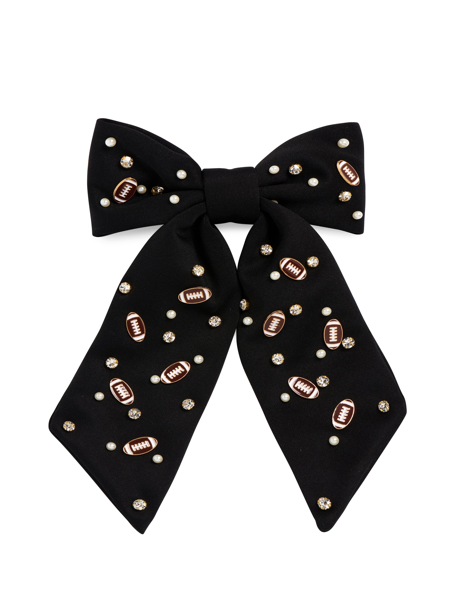 Game Day Bow Clip- Black