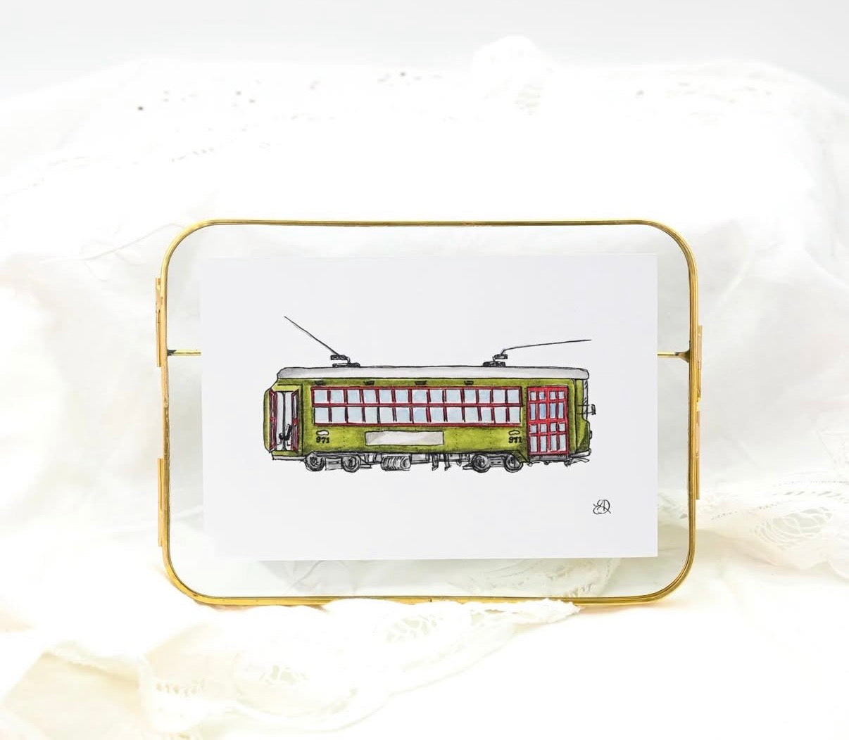 Streetcar - 5x7 Gold Frame Print