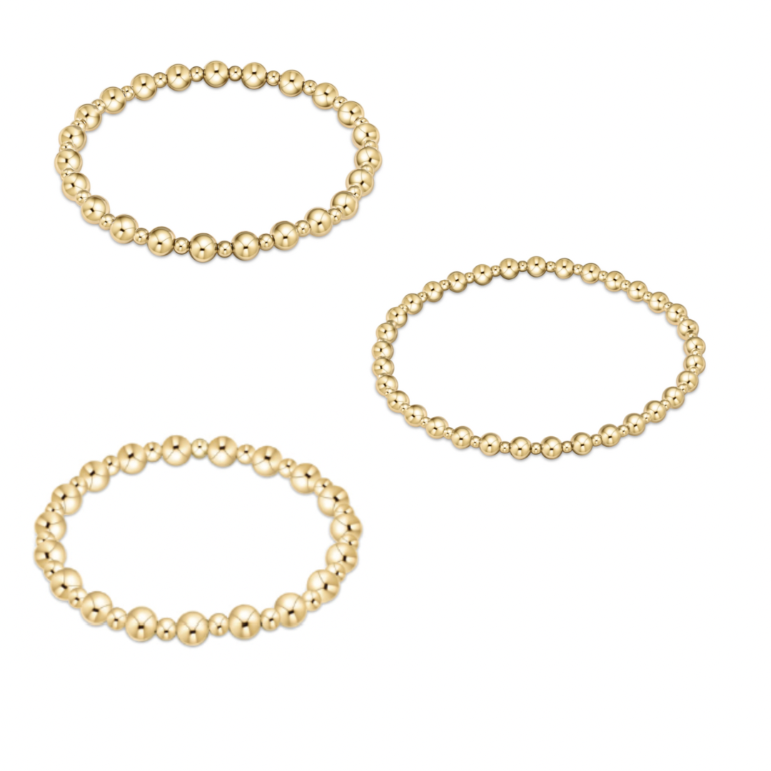Classic Grateful Gold Bead Bracelet
