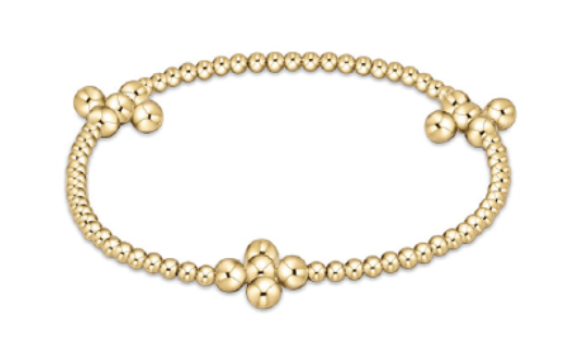 Signature Cross Gold Pattern Bead Bracelet