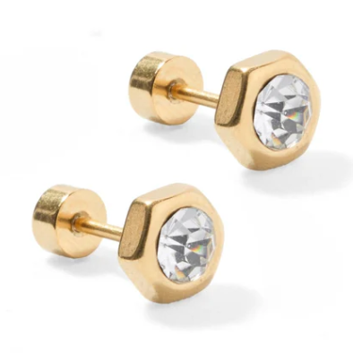 Screwback Stud - Addison- Clear