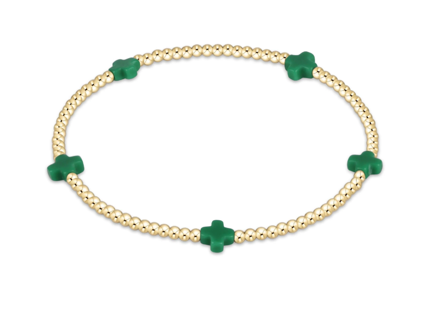 Signature Cross Small Gold Pattern 2mm