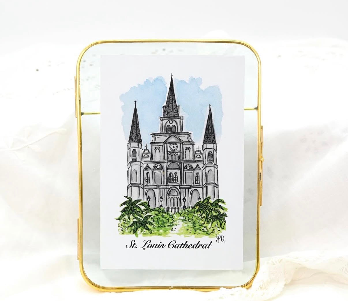 St. Louis Cathedral - 5x7 Gold Frame Print