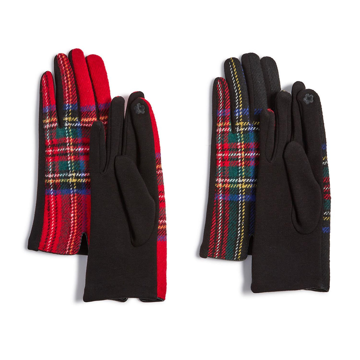 Tartan Gloves - Black