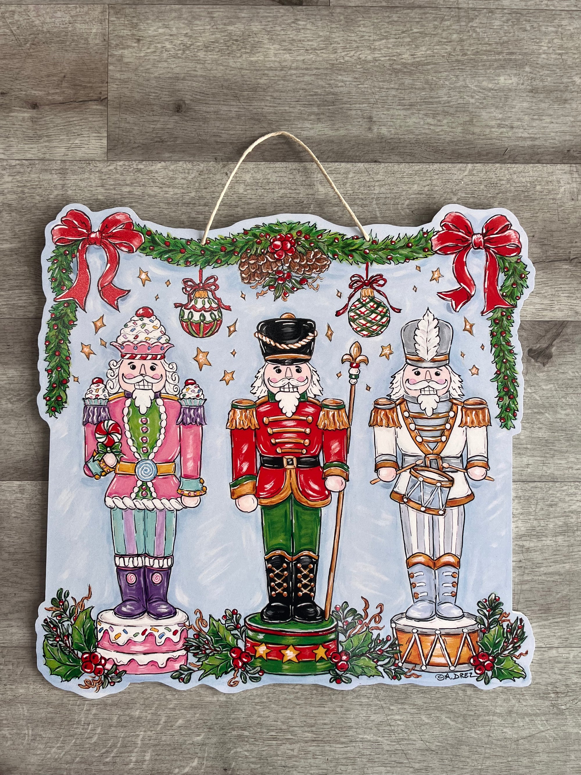 Triple Nutcracker Door Hanger