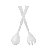 Crossed silver salad spoon and fork