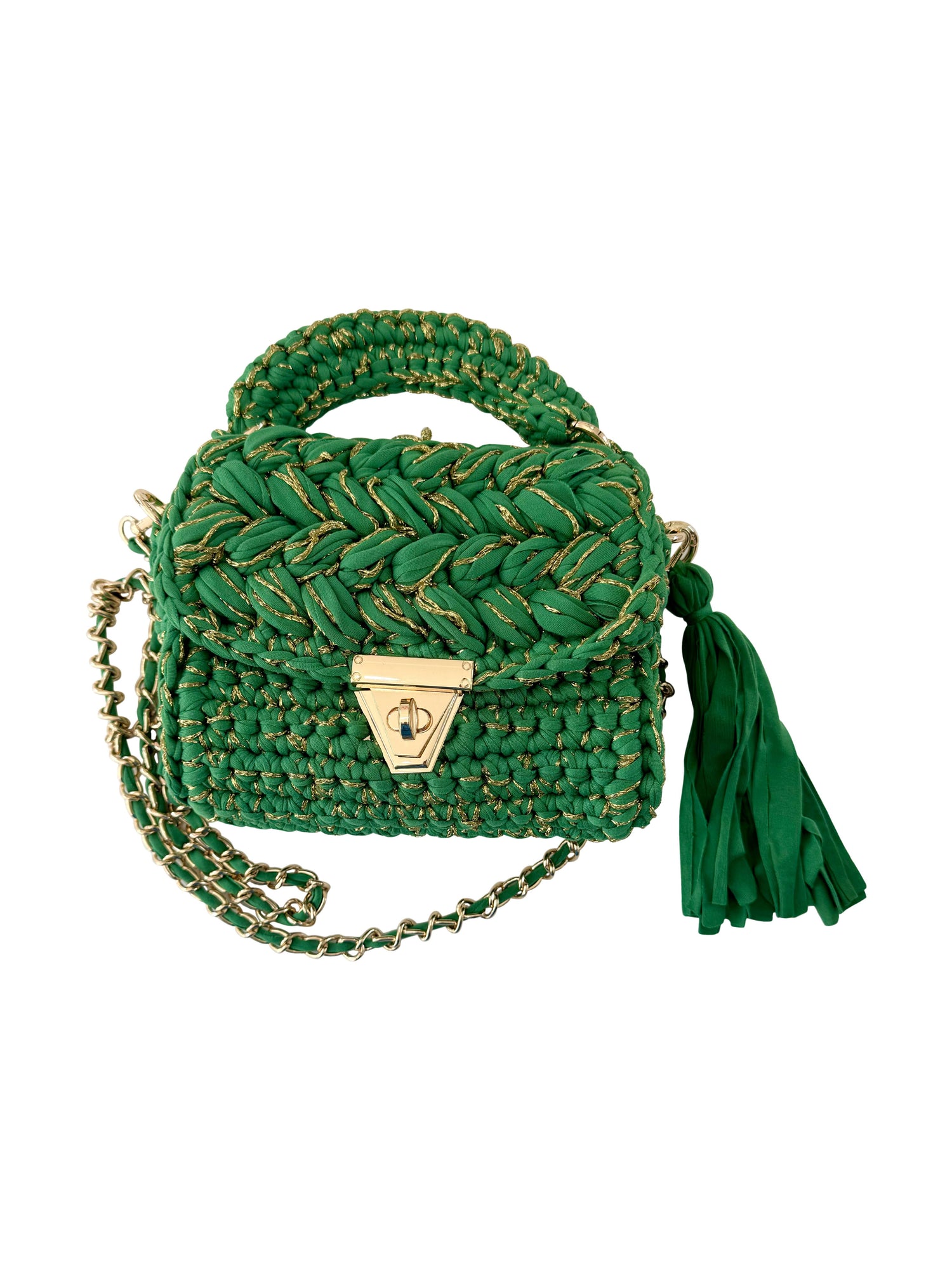 Alexis Woven Bag - Green