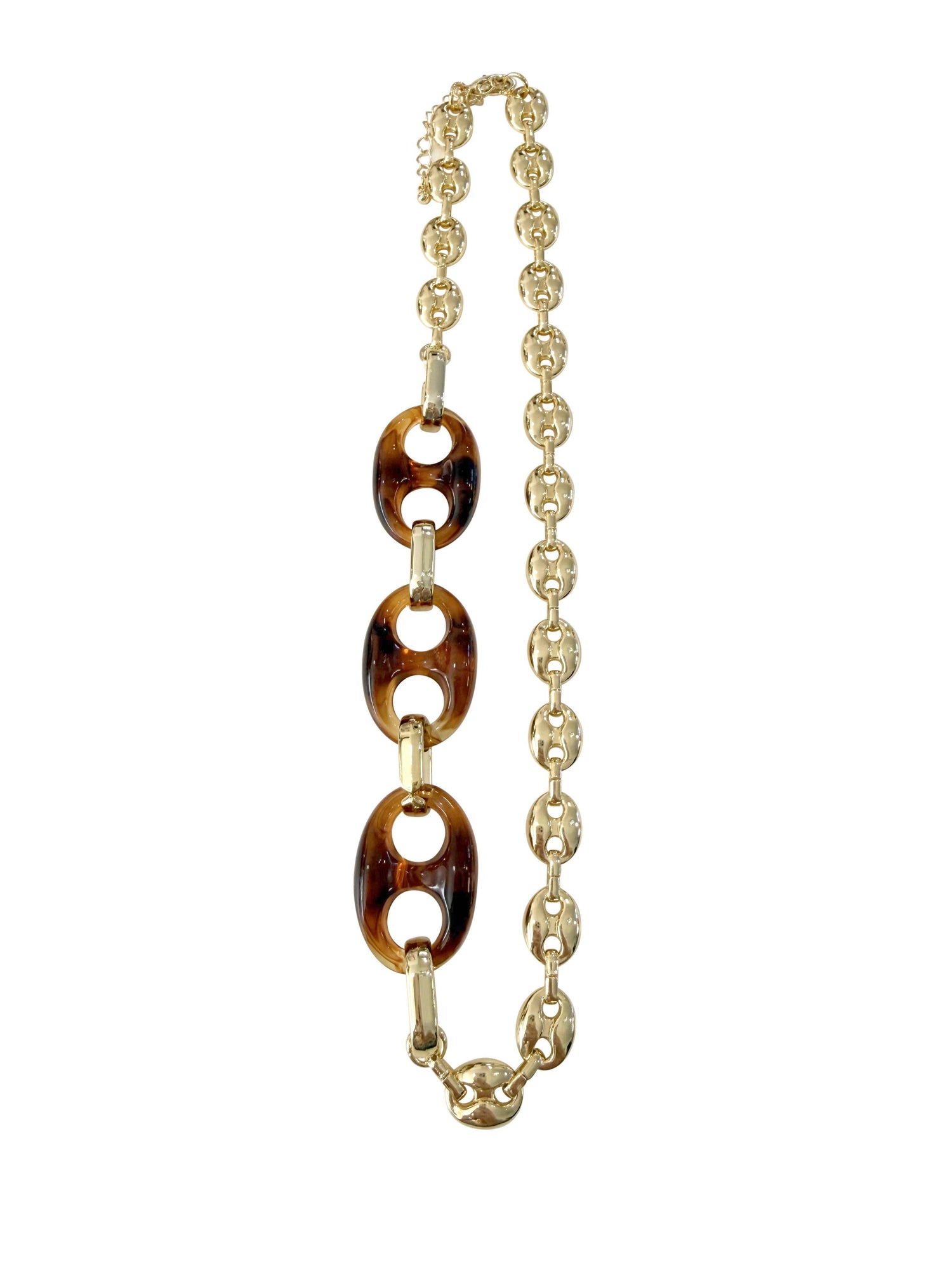 Ana Chain Link Necklace - Tortoise