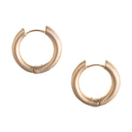 Jewelry a pair of shiny thick gold-toned hoop earrings with a hinged closure
