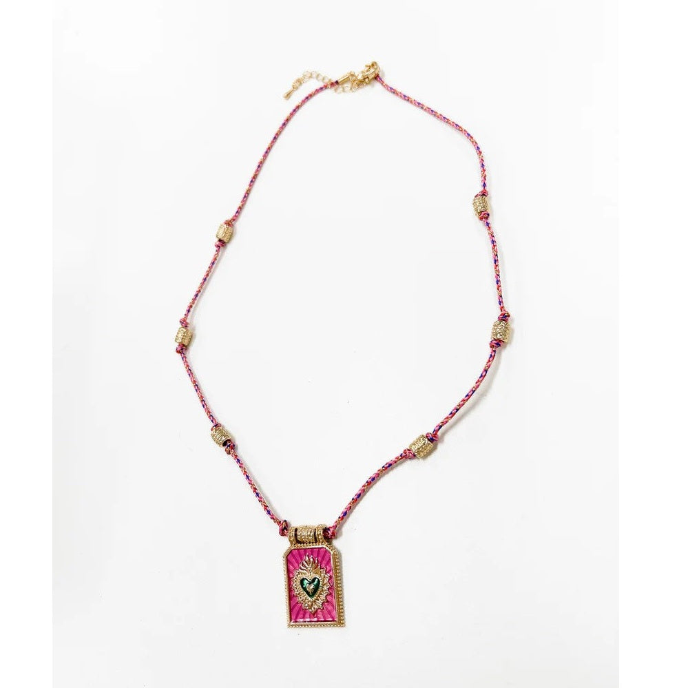 BOHO Amor Necklace - Pink