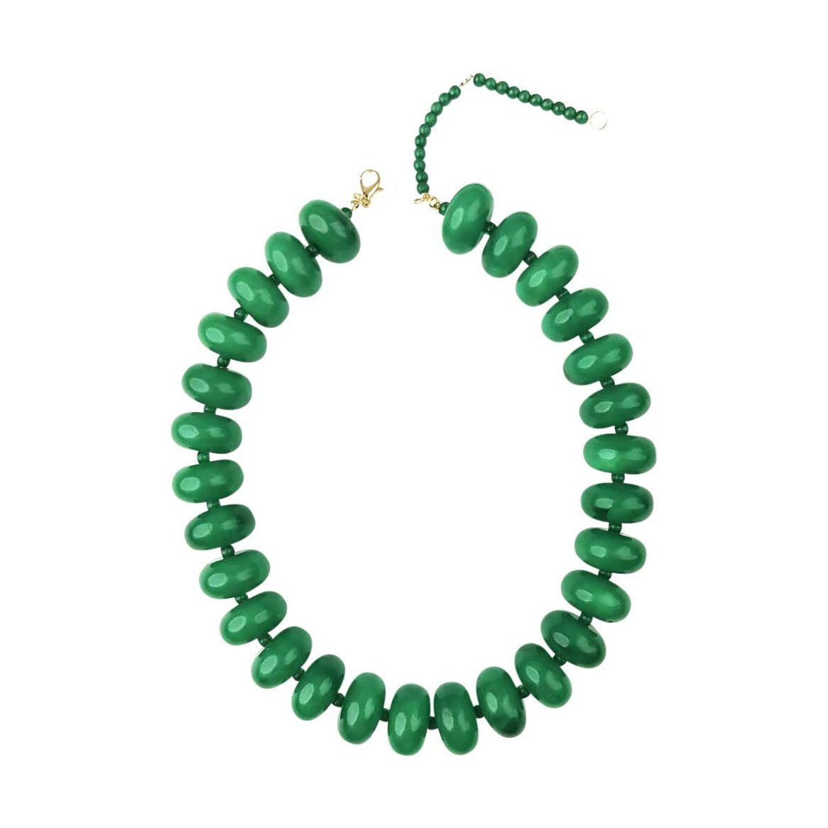 Bailey Chunky Beaded Necklace - Green