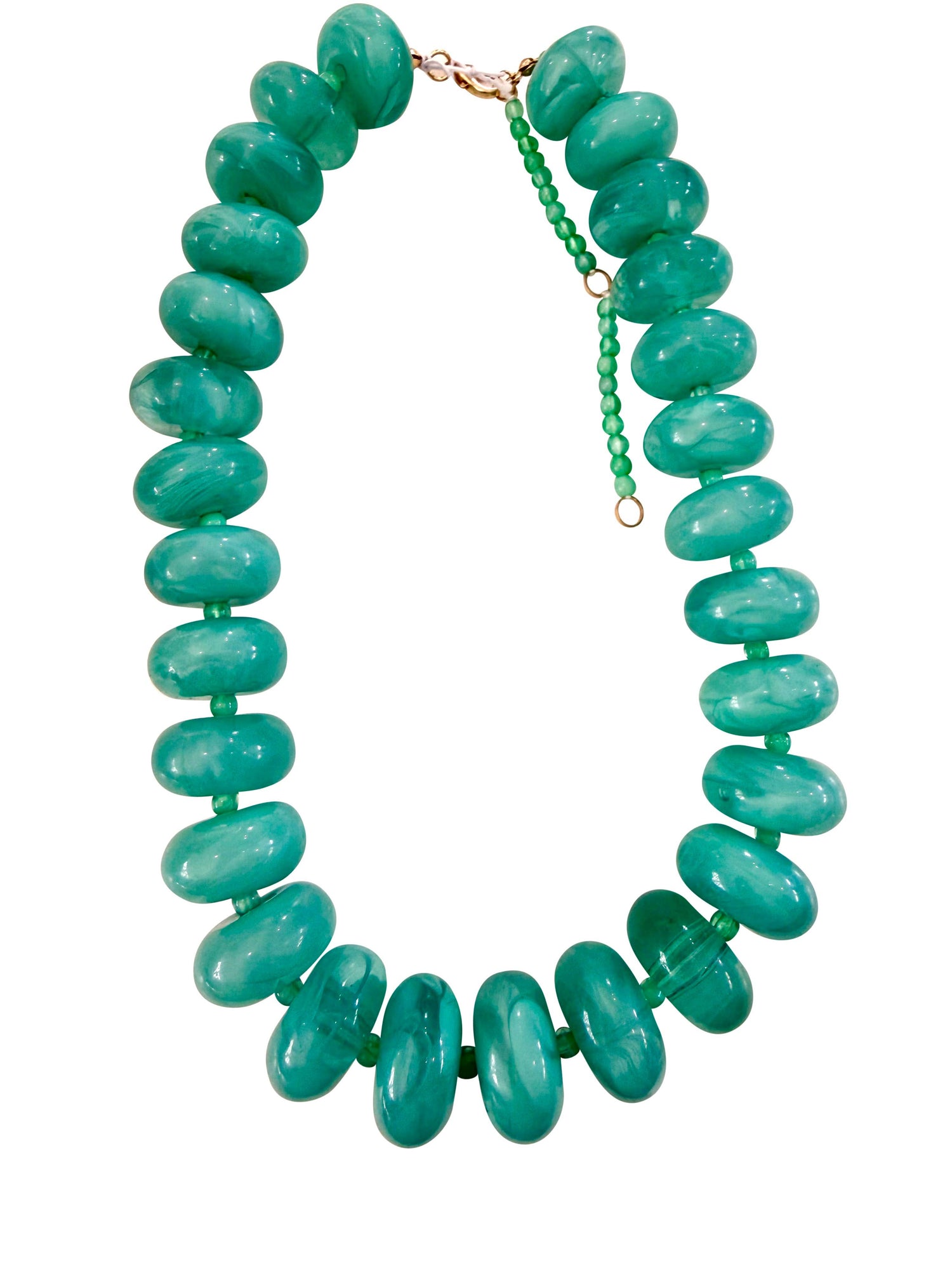 Bailey Chunky Beaded Necklace - Turquoise