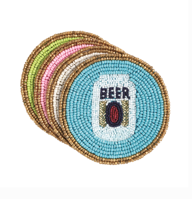 Beer Beaded Coaster Set