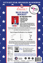 Blue Razz Rocket cocktail mix pouch instructions and nutrition facts