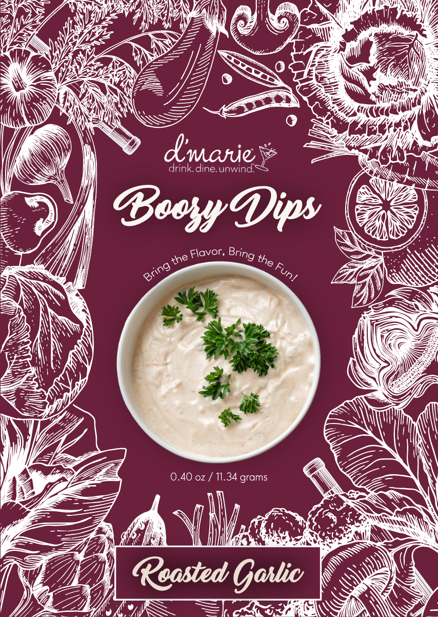 Boozy Roasted Garlic Dip