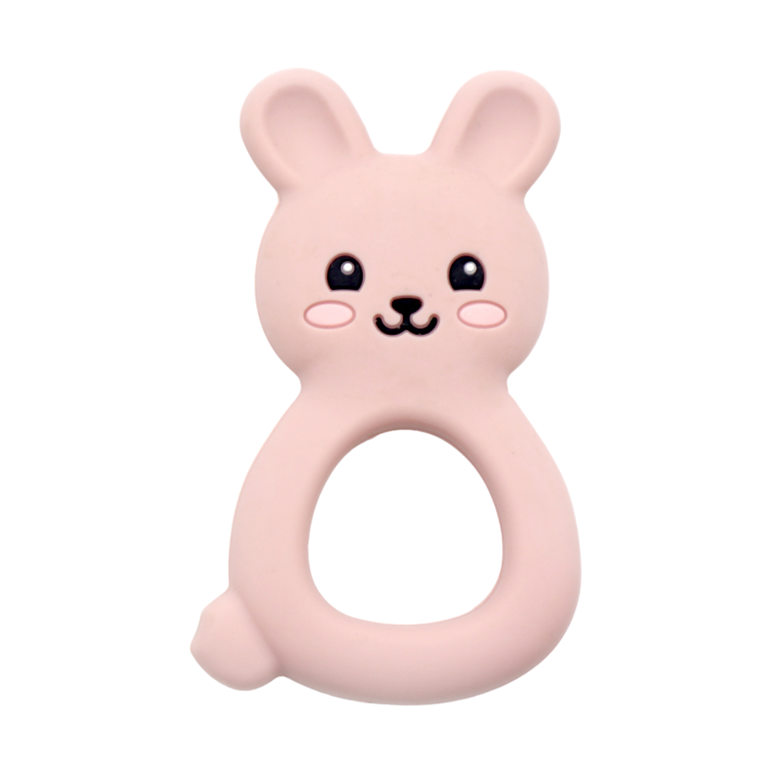 Bunny Silicone Baby Teether - Rose Pink